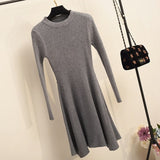 Women Long Sleeve Sweater Dress - LAVISHTO