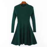 Women Long Sleeve Sweater Dress - LAVISHTO