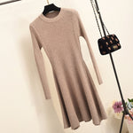 Women Long Sleeve Sweater Dress - LAVISHTO