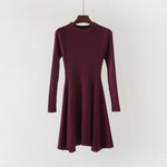 Women Long Sleeve Sweater Dress - LAVISHTO