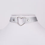 Gothic Leather Heart Choker Necklace - LAVISHTO